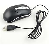 Leegoal Wired USB PC Laptop Computer Optical Mouse *Black and White*