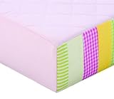 Bacati - Girls Stripes and Plaids Quilted Changing Pad Cover