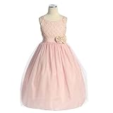 Sweet Kids Girl Pink Sleeveless Flower Girl Easter Pageant Dress 6M-12