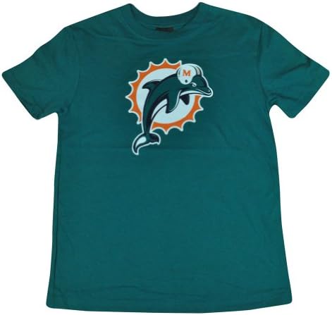 NFL Miami Dolphins Logo Premier Football Tee Youth Tshirt DK6085 Large 14/16