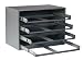 Durham 310-95 Gray Cold Rolled Steel Standard Triple Track Space Saver Rack for 4 Large Compartment Boxes, 20