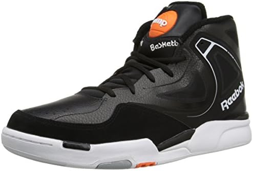Reebok Men's The Pump Glide Basketball Shoe, Black/Swag Orange/White, 10 M US