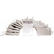 20 Silver Tote Bag Metallic Shopping Gift Displays 6.75"