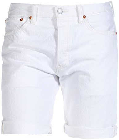 Levis 501 Cuffed Short White 36