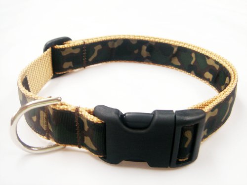 Large Camouflage - Nylon Webbing Dog Collar: 1