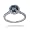 2 CT Black Diamond Engagement Ring in 10K White Gold in Size 4 (Available In Sizes 4 - 10)