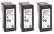 3-pack Black HP 96 C8767WN Remanufactured Ink Cartridges for HP DeskJet DeskJet 5740 6540
