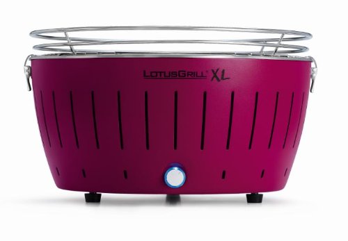 LotusGrill Barbecue de table XL sans fumée au charbon de bois avec système Turboboost Mauve