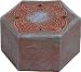 BOX - WOOD HEX. GORDIAN KNOT 6.75Inx3.5In H
