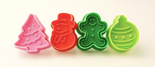 4pcs Stamp Biscuit Mold 3d Cookie Plunger Cutter