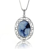 Sterling Silver Mother Holding Baby Cameo Pendant with Chain