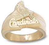 St. Louis Cardinals Solid 10K Gold Bird On Bat 9/16'' Ring Size 11