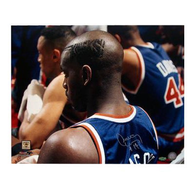 Anthony Mason Autographed Side Head Shot Of 