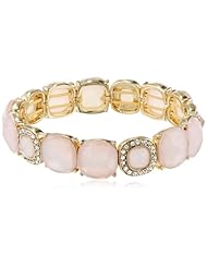 Napier "Vivid Water" Gold-Tone Rose Stretch Bracelet, 2.5"
