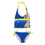 Girls' Xhilaration Kai 2-pc. Tankini Swim Set - Yellow/ Blue