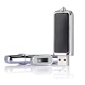 Leather USB 2.0 High Speed Flash Pen Drive Disk Memory Stick with Metal Keyring Supports Windows and Mac OS Choice of 4GB 8GB 16GB 32GB Great Gift (Ricco 01-032) (16GB Black)