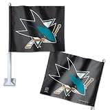 Wincraft San Jose Sharks Car Flag - SHARKS BLACK/TEAL One Size