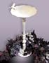 Bird Bath White Cast Iron 23 High