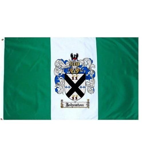 Johnston Family Crest / Coat of Arms Flag. Large 3 ft. x 5