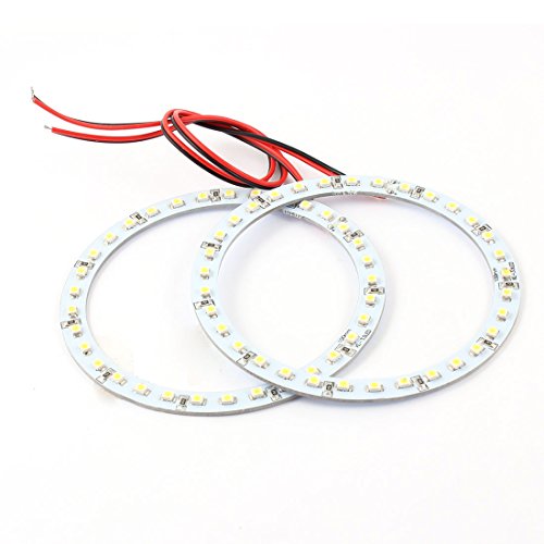 2 x 33 SMD LED White Car Angel Eyes Ring 100mm
