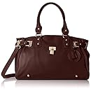 MG Collection Lucca Designer Inspired Glamour Shopper Tote Handbag, Coffee, One Size