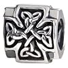 Low price Authentic SILVERADO Celtic Trinity Cross 925 Sterling Silver Bead fits European Charm Bracelet