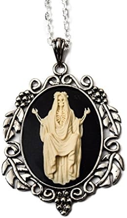 Santa Muerte Cameo Necklace