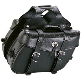 Tourmaster Cruiser II Slant Saddlebag With Rivets Black Medium