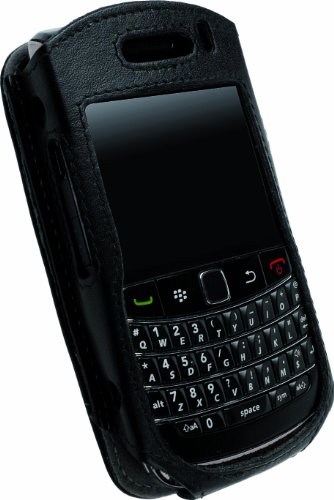 Krusell 89467 Cabriolet Leather Case with Ratchet Swivelkit for Blackberry Bold 9700 (Black)