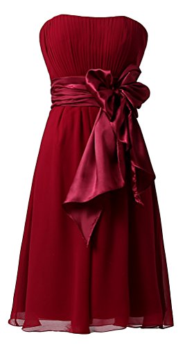Ouman Sweetheart Bridesmaid Chiffon Prom Dresses Short Evening Gowns