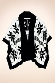 Open Front Snowflake Knitted Wrap