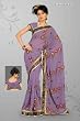 Anjini Maroon Georgette Evening Party Wear Sari saree