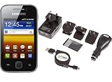 UltimateAddons Worldwide Travel Charger Kit with Emergency Battery for Samsung Galaxy Y including 1.8 Metre Retractable USB Cable