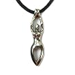 Love Goddess for Compassion Pewter Pendant with Black Corded Necklace