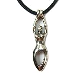 Love Goddess for Compassion Pewter Pendant with Black Corded Necklace