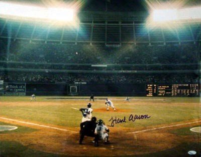 Hank Aaron Autographed/Hand Signed Atlanta Braves 715 HR 16x20 Photo