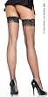 Lycra Fishnet Stockings With Back Seam And Silicon Lace Top