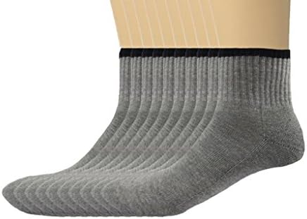 10 PAIRS MEN SOLID SPORTS COTTON CREW SOCKS 10-13 / Shoe: 6-12