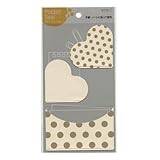 ミドリ ポケットシール ハート柄 ベージュ ミドリ ポケットシール ハート柄 ベージュ