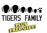 20" x 8.5" Tigers Baseball Family Vinyl Sticker Decal [Die-cut, Rocket Rainbow] + with Free Baseball Pencil