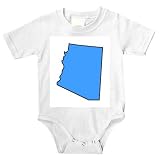 Onesie with map, arizona, outline, state