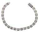 9ct Yellow Gold Diamond Set Bracelet 19cm