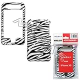 PCMICROSTORE Brand APPLE IPHONE 3G Zebra Design Snap-On Case Cover with Screen Protector (Apple 3G iPhone NOT Included)