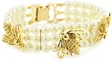 Antiquities Couture Vintage-Inspired Couture Pearl Bumble Bee Bracelet