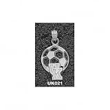 Kentucky Wildcats Solid Sterling Silver ''UK'' Soccerball Pendant