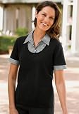 Gingham-trim Sweater