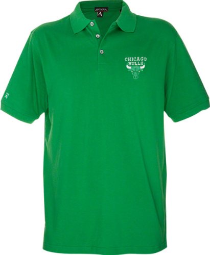 Chicago Bulls St. Patrick's Day Green Classic Pique Stainguard Polo Shirt