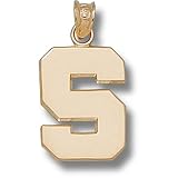 Michigan State University S Polished 5/8 Pendant (Gold Plated)