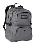 JanSport Merit Backpack with Laptop Sleeve (Storm Gray Subway Heat Emboss)