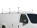 Ladder Racks - Vantech 3 Bar Steel White Ladder Van Rack Ford Econoline 1992 - 2010 92 93 94 95 96 97 98 99 00 01 02 03 04 05 06 07 08 09 10 11 E150 E250 E350 Including Extended Contractor, Lumber, Plumbing, Pipe, Conduit Racks